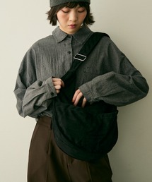 faux suede round shoulder bag / フェイクスウェードラウンドショルダーバッグ