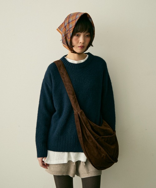full/fill.(フルフィル)の「faux suede round shoulder bag / フェイクスウェードラウンドショルダーバッグ(ショルダーバッグ・レディース・ブラック/ダークブラウン・FREE)」の13枚目の写真