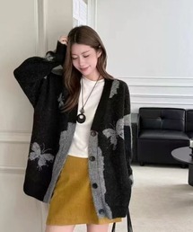 FreeZone（フリーゾーン）の「バタフライジャカードオーバーサイズカーディガン（ニット/セーター・メンズ）」