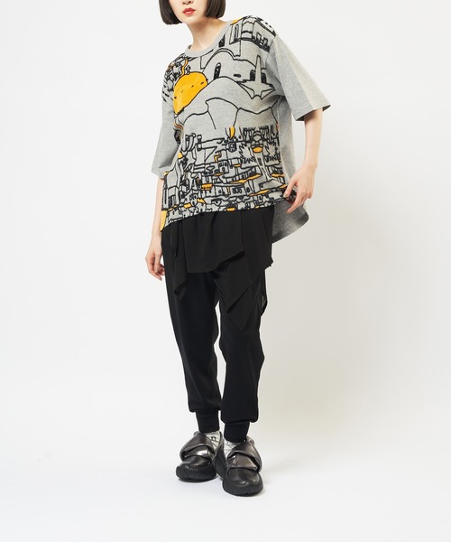 gomme(ゴム)の「バックタックT(Tシャツ/カットソー・レディース・グレー/ホワイト/ブラック・MEDIUM)」の6枚目の写真