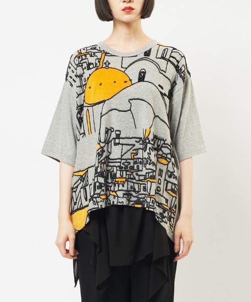 gomme(ゴム)の「バックタックT(Tシャツ/カットソー・レディース・グレー/ホワイト/ブラック・MEDIUM)」の13枚目の写真