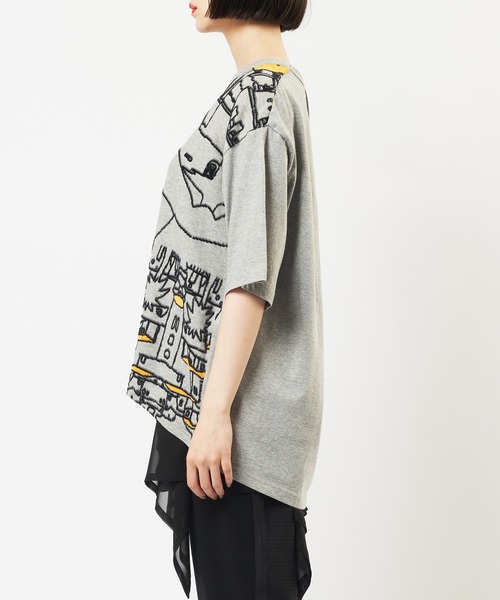 gomme(ゴム)の「バックタックT(Tシャツ/カットソー・レディース・グレー/ホワイト/ブラック・MEDIUM)」の14枚目の写真