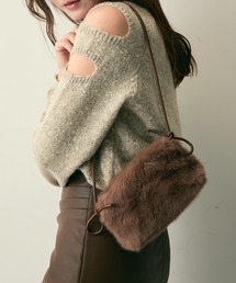 Lunea（ルネア）の「2wayスクエアワンハンドルファーバッグ/2種類のショルダー紐付き（ショルダーバッグ・レディース）」