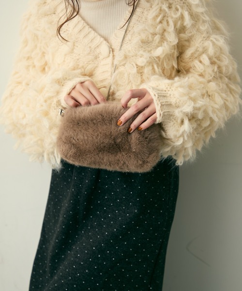 Lunea（ルネア）の「2wayスクエアワンハンドルファーバッグ/2種類のショルダー紐付き（ショルダーバッグ・レディース・ベージュ/ブラック/アイボリー/ブラウン・FREE）」の18枚目の写真