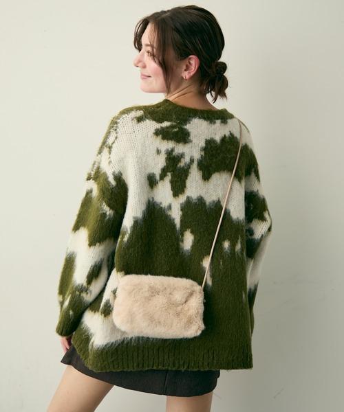 Lunea（ルネア）の「2wayスクエアワンハンドルファーバッグ/2種類のショルダー紐付き（ショルダーバッグ・レディース・ベージュ/ブラック/アイボリー/ブラウン・FREE）」の10枚目の写真