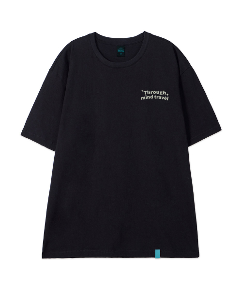 ASTRAL PROJECTION（アストラルプロジェクション）の「[スルーマインドトラベル]コットンルーズフィット半袖Tシャツ_ブラック（Tシャツ/カットソー・メンズ・その他・LARGE/MEDIUM/X-LARGE/XX-LARGE）」の2枚目の写真