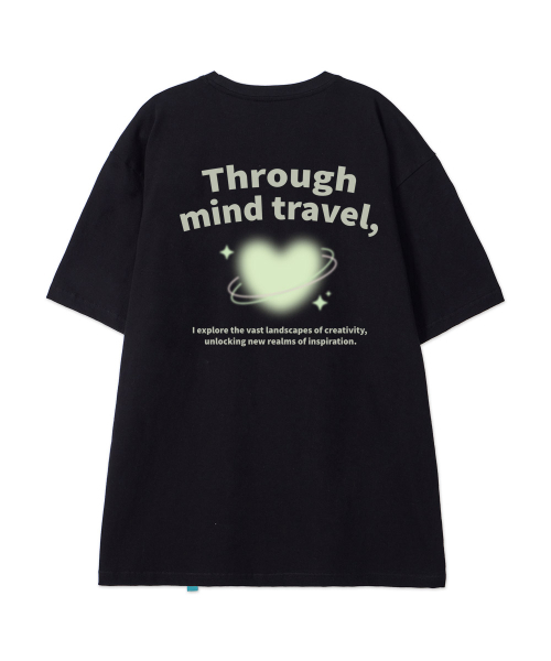 ASTRAL PROJECTION（アストラルプロジェクション）の「[スルーマインドトラベル]コットンルーズフィット半袖Tシャツ_ブラック（Tシャツ/カットソー・メンズ・その他・LARGE/MEDIUM/X-LARGE/XX-LARGE）」の3枚目の写真