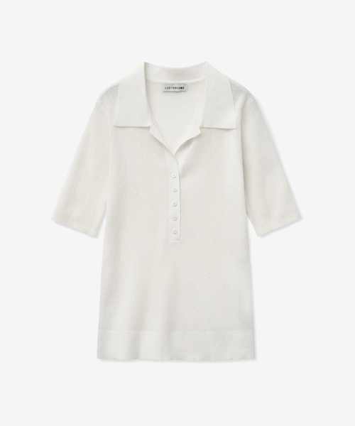 LADY VOLUME(レディーボリューム)の「COLLAR KNITWEAR_WHITE(ニット/セーター・レディース・その他・SMALL/MEDIUM)」の2枚目の写真