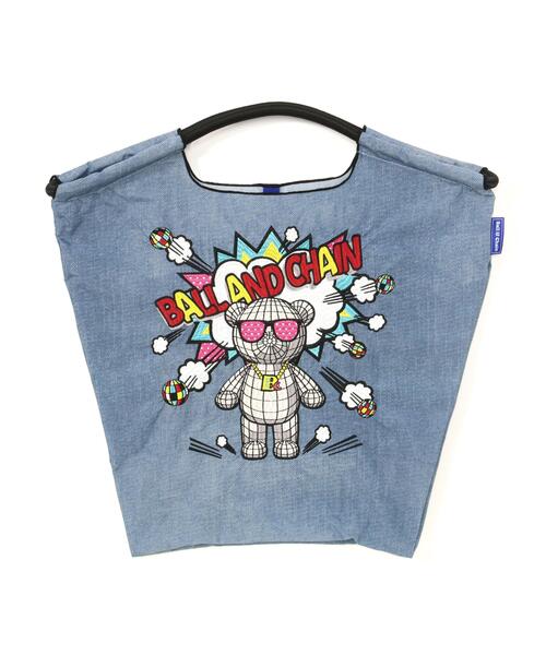 Ball&Chain(ボールアンドチェーン)の「Ball&Chain(ボールアンドチェーン) KUMA BOOM/Mサイズ(エコバッグ/サブバッグ・レディース・ブラック/タン/ピンク・F)」の3枚目の写真