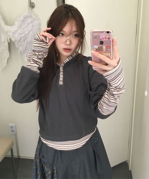 TUOMIO（トゥオミオ）の「LAYERED ASYMMETRIC SKIRT [CHARCOAL]（スカート・レディース・その他・1/2）」の9枚目の写真