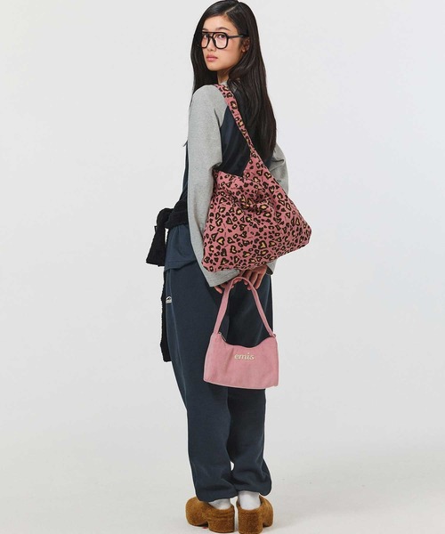 EMIS(イミス)の「CORDUROY EMIS LEOPARD ECO BAG(エコバッグ/サブバッグ・レディース・ピンク/ベージュ/ダークグレー/ブルー・FREE)」の6枚目の写真