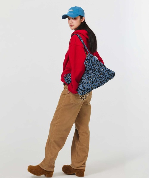 EMIS(イミス)の「CORDUROY EMIS LEOPARD ECO BAG(エコバッグ/サブバッグ・レディース・ピンク/ベージュ/ダークグレー/ブルー・FREE)」の13枚目の写真