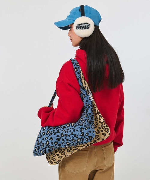 EMIS(イミス)の「CORDUROY EMIS LEOPARD ECO BAG(エコバッグ/サブバッグ・レディース・ピンク/ベージュ/ダークグレー/ブルー・FREE)」の21枚目の写真