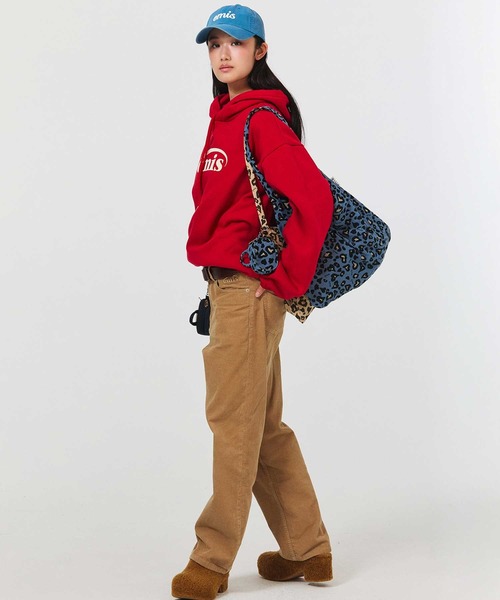 EMIS(イミス)の「CORDUROY EMIS LEOPARD ECO BAG(エコバッグ/サブバッグ・レディース・ピンク/ベージュ/ダークグレー/ブルー・FREE)」の14枚目の写真