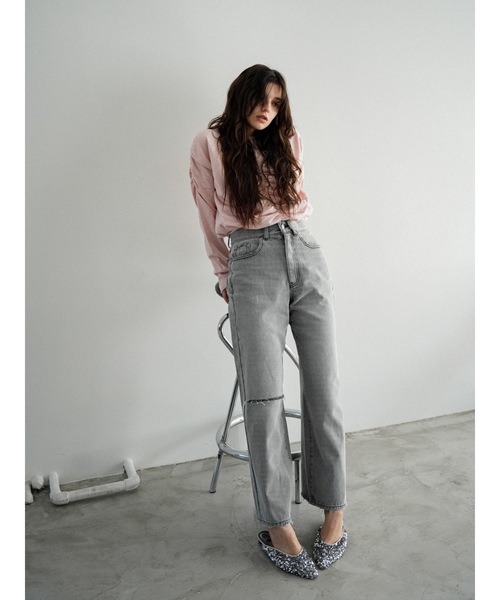 Katrin TOKYO（カトリーントーキョー）の「gather crewneck knit（ニット/セーター・レディース・ピンク/グレー/ネイビー・FREE/XS）」の13枚目の写真