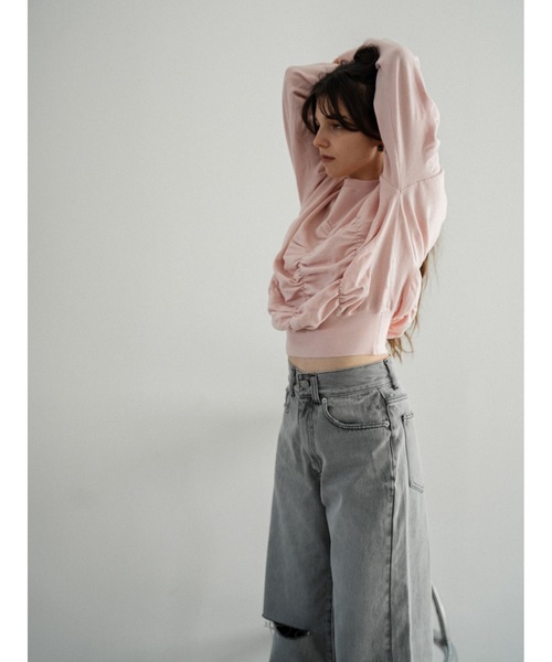 Katrin TOKYO（カトリーントーキョー）の「gather crewneck knit（ニット/セーター・レディース・ピンク/グレー/ネイビー・FREE/XS）」の16枚目の写真