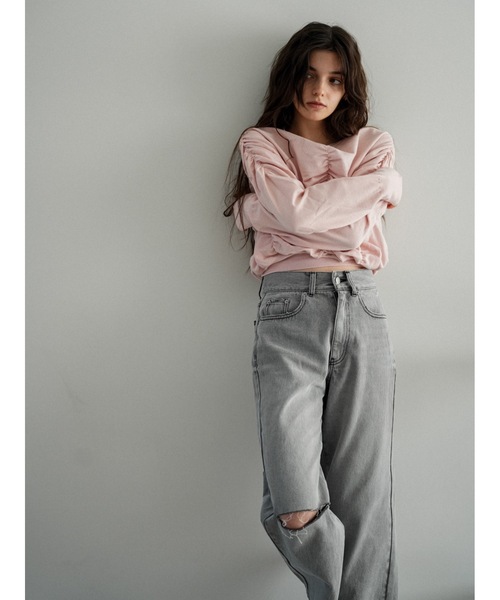 Katrin TOKYO（カトリーントーキョー）の「gather crewneck knit（ニット/セーター・レディース・ピンク/グレー/ネイビー・FREE/XS）」の19枚目の写真