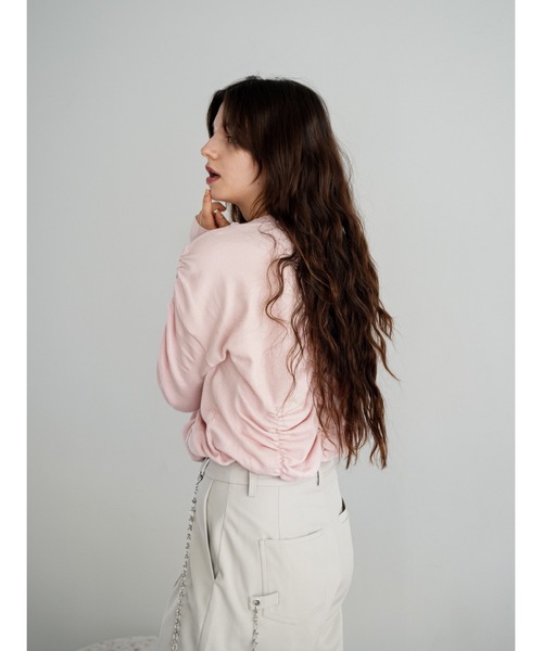 Katrin TOKYO（カトリーントーキョー）の「gather crewneck knit（ニット/セーター・レディース・ピンク/グレー/ネイビー・FREE/XS）」の5枚目の写真