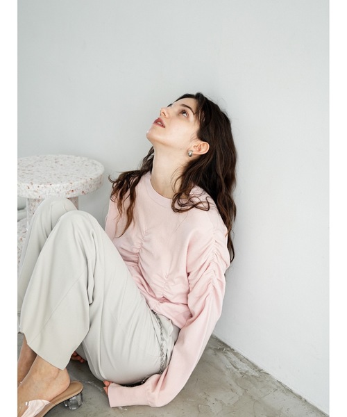 Katrin TOKYO（カトリーントーキョー）の「gather crewneck knit（ニット/セーター・レディース・ピンク/グレー/ネイビー・FREE/XS）」の8枚目の写真