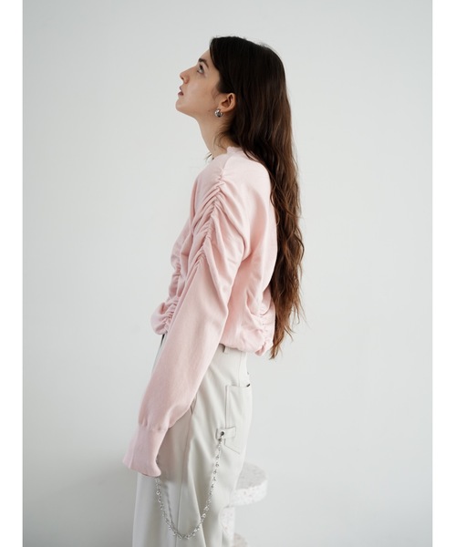 Katrin TOKYO（カトリーントーキョー）の「gather crewneck knit（ニット/セーター・レディース・ピンク/グレー/ネイビー・FREE/XS）」の9枚目の写真