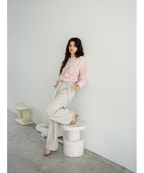 Katrin TOKYO（カトリーントーキョー）の「gather crewneck knit（ニット/セーター・レディース・ピンク/グレー/ネイビー・FREE/XS）」の20枚目の写真