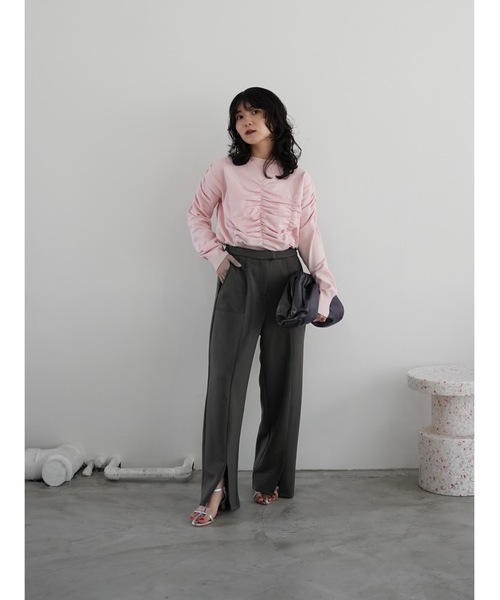 Katrin TOKYO（カトリーントーキョー）の「gather crewneck knit（ニット/セーター・レディース・ピンク/グレー/ネイビー・FREE/XS）」の22枚目の写真