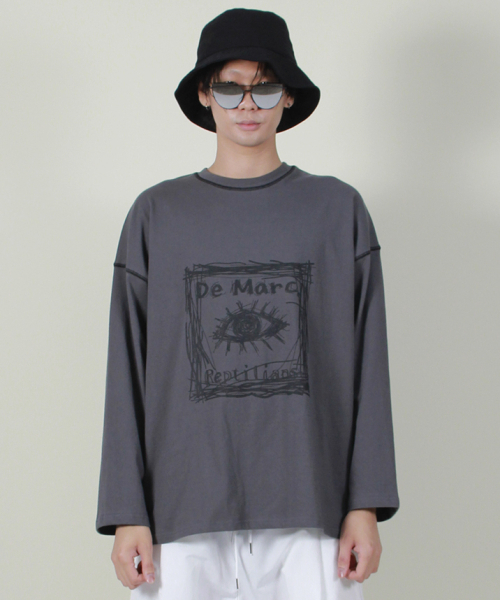 DEMARC(ドゥマーク)の「スクエアグラフィックスティッチ長袖Tシャツチャコール(Tシャツ/カットソー・メンズ・その他・LARGE)」の15枚目の写真
