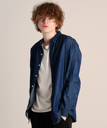 LXT（エルエックスティー）の「ストレートコットンロングラインデニムシャツ[ダークインディゴ]（シャツ/ブラウス）」