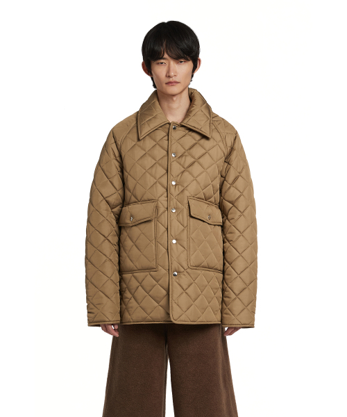 TRUNK PROJECT(トランクプロジェクト)の「Collar Quilted Jacket_Khaki(ダウンジャケット/コート・メンズ・カーキ・X-SMALL)」の1枚目の写真