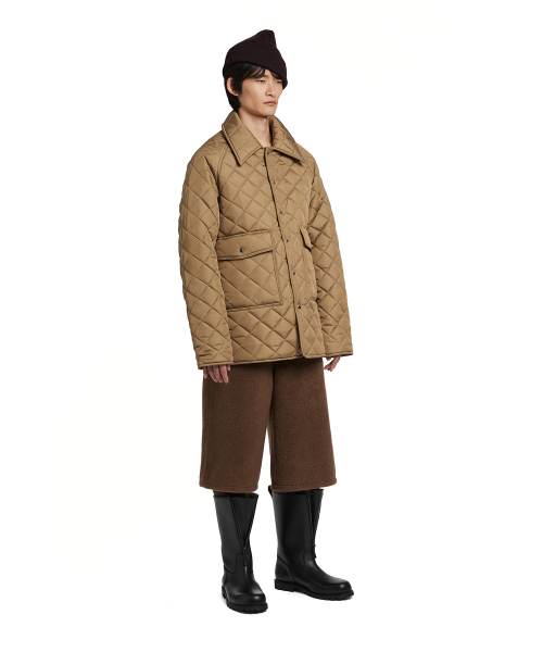 TRUNK PROJECT(トランクプロジェクト)の「Collar Quilted Jacket_Khaki(ダウンジャケット/コート・メンズ・カーキ・X-SMALL)」の3枚目の写真