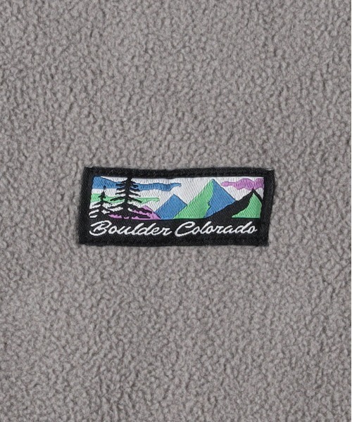 CAMP7（キャンプセブン）の「【CAMP7】フリース ハーフスナップ ロゴ トレーナー (クリーンなデザイン / 高保温性 / ドロップショルダー)（スウェット・メンズ・オフホワイト/グレー/ブラック・S/L/XL/M）」の6枚目の写真