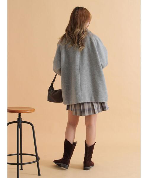 ehka sopo シャギーダブルコート ベージュ セール】 シャギーダブルコート（オフホワイト/グレー/ベージュ