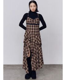 EMODA | アシンメトリーフリルマキシワンピース(ワンピース)