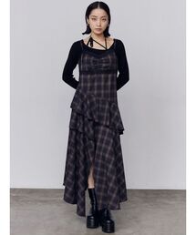 EMODA | アシンメトリーフリルマキシワンピース(ワンピース)