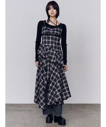 EMODA | アシンメトリーフリルマキシワンピース(ワンピース)