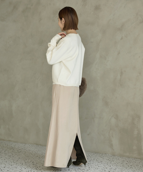 IENA（イエナ）の「キュプラフィブリルフレアスカート（スカート・レディース・チャコールグレー/ベージュ・38/36/34）」の22枚目の写真