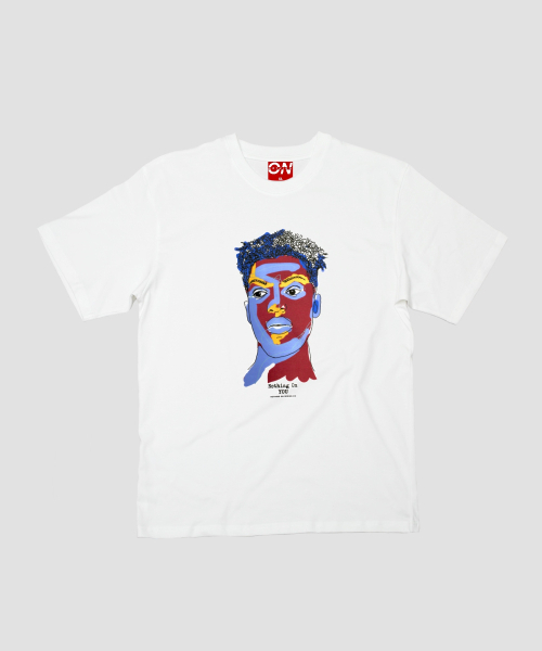 NOTHINGON(ナッシング オン)の「レッドフェイスイラストグラフィック半袖Tシャツホワイト(Tシャツ/カットソー・メンズ・その他・SMALL/MEDIUM/LARGE/X-LARGE)」の1枚目の写真