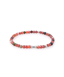 JBANS CLASSIC（ジェイバンスクラシック）の「4mm Red Zircon Ball Point Raw Stone Bracelet (C2403AC1201_RD)（ブレスレット）」
