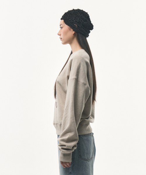 FOR THE WEATHER(フォーザウェザー)の「スタッズローズスウェットシャツ(ベージュメランジ)(スウェット・レディース・その他・ONE SIZE)」の3枚目の写真