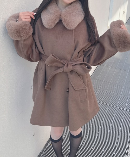 2wayファー付きコート（ダウンジャケット/コート）｜one way