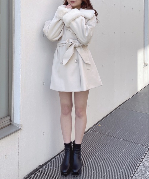 2wayファー付きコート（ダウンジャケット/コート）｜one way