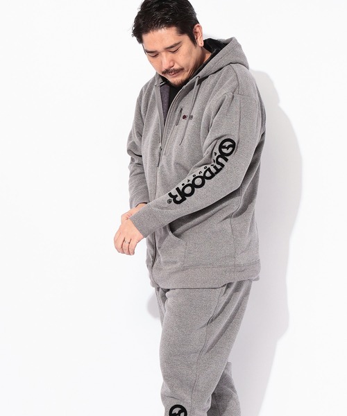 OUTDOOR PRODUCTS（アウトドアプロダクツ）の「OUTDOOR PRODUCTS (アウトドアプロダクツ) 裏起毛 フルジップ スウェット パーカー（パーカー・メンズ・ブラック/グレー・3L/4L）」の10枚目の写真