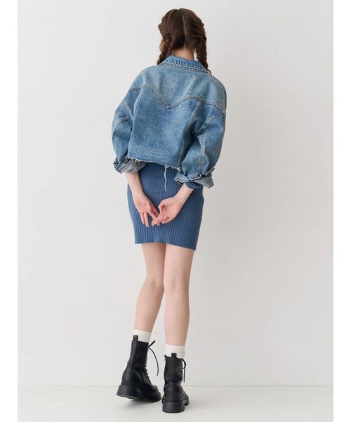 ヴィンテージライクカラーデニムブルゾン【セットアップ着用可能】春服