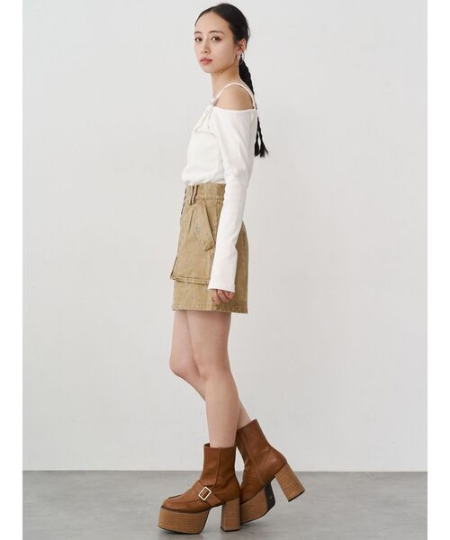 MURUA(ムルーア)の「アシメデザインベルトトップス(ニット/セーター・レディース・ブラック/ホワイト/レッド/その他1・FREE)」の8枚目の写真