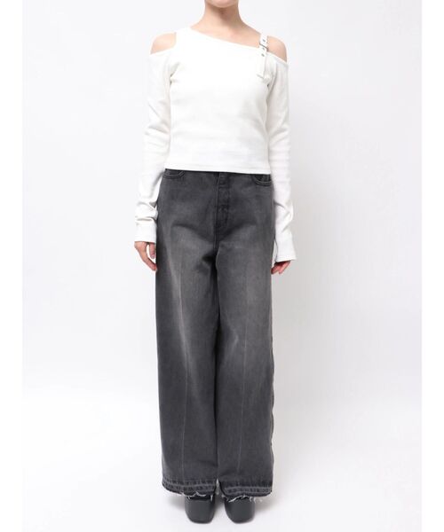 MURUA(ムルーア)の「アシメデザインベルトトップス(ニット/セーター・レディース・ブラック/ホワイト/レッド/その他1・FREE)」の20枚目の写真