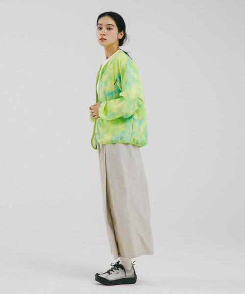 EKAL（エカル）の「『UR TECH』ナイロンタッサ－ZIP カーディガン（ナイロンジャケット・レディース・ネイビー/グリーン系その他/グレー・ONE）」の4枚目の写真