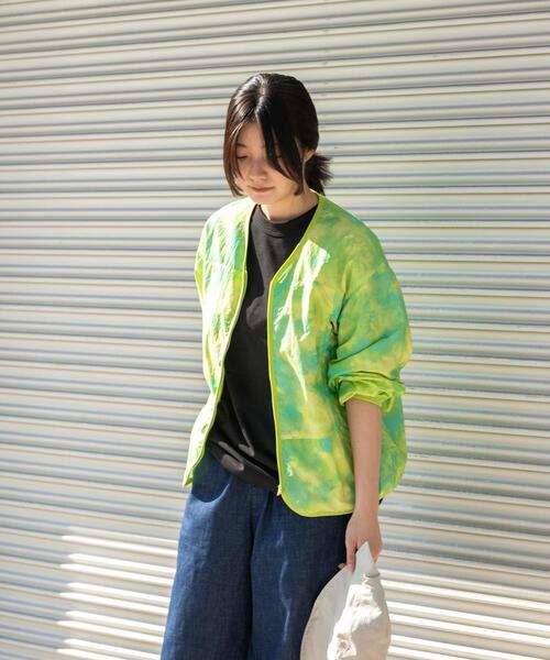 EKAL（エカル）の「『UR TECH』ナイロンタッサ－ZIP カーディガン（ナイロンジャケット・レディース・ネイビー/グリーン系その他/グレー・ONE）」の6枚目の写真