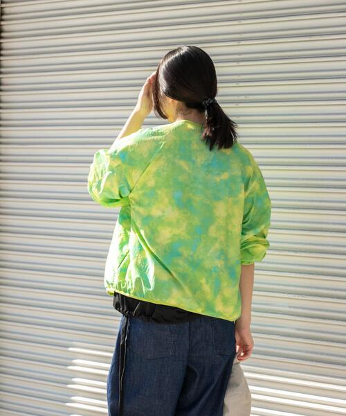 EKAL（エカル）の「『UR TECH』ナイロンタッサ－ZIP カーディガン（ナイロンジャケット・レディース・ネイビー/グリーン系その他/グレー・ONE）」の7枚目の写真