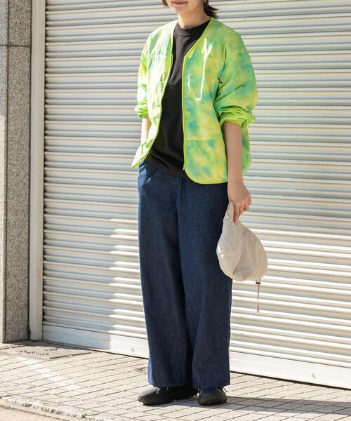 EKAL（エカル）の「『UR TECH』ナイロンタッサ－ZIP カーディガン（ナイロンジャケット・レディース・ネイビー/グリーン系その他/グレー・ONE）」の9枚目の写真