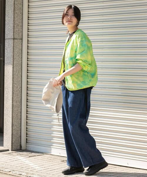 EKAL（エカル）の「『UR TECH』ナイロンタッサ－ZIP カーディガン（ナイロンジャケット・レディース・ネイビー/グリーン系その他/グレー・ONE）」の10枚目の写真